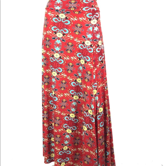 LuLaRoe | Skirts | Lularoe Floral Maxi Shirt Waistband 48 | Poshmark